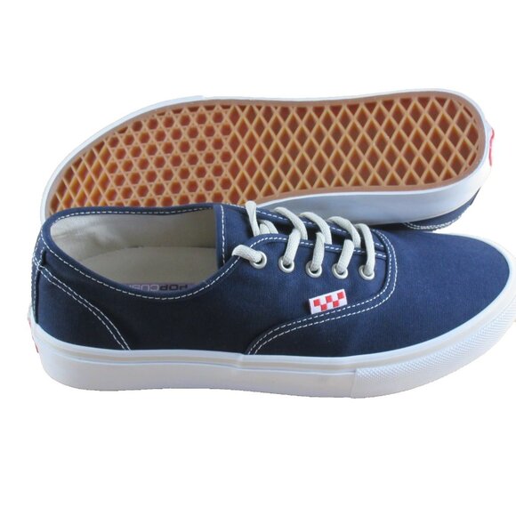 Vans Men's Skate Authentic Navy Blue Turtledove Canvas shoes Size 10 NIB - Picture 2 of 7